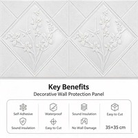Pola Geometris Bahan XPE Eropa 35*35cm Wallpaper Perekat Diri Tahan Air untuk Dinding Kamar Tidur Hotel, Ruang Tamu, Kamar Mandi