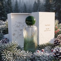 Flacons de parfum en verre mat/givré de qualité supérieure (30 ml/50 ml/100 ml) avec pompe à brume fine, gravure de logo personnalisée et boîte cadeau