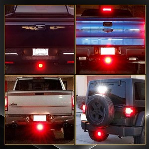 Feu Stop LED Universel à Lentille Rouge 12V pour toutes les camionnettes, camions, VUS, Jeeps avec attelage de classe III 2'' x 2'' - Product Image 5