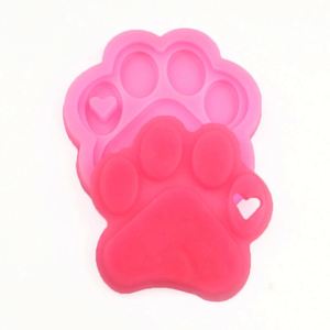 Moule en silicone 3D pour résine, pour la création de marque-pages, diffuseurs d'arômes pour voiture et décorations d'ascenseur, moule artisanal en silicone en forme de pattes de chat OEM/ODM - Product Image 1