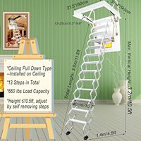Échelle de grenier pliante automatique, escalier électrique rétractable pour accès au loft des maisons modernes, échelle en aluminium robuste avec télécommande