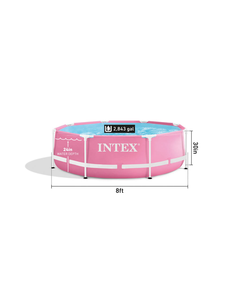 <span class=keywords><strong>Piscina</strong></span> Redonda <span class=keywords><strong>INTEX</strong></span> 28290 de <span class=keywords><strong>244</strong></span>*76cm, Color Rosa, para Exteriores, Venta al por Mayor, para Diversión Familiar, <span class=keywords><strong>Piscina</strong></span> Elevada con Marco de Acero - Product Image 4