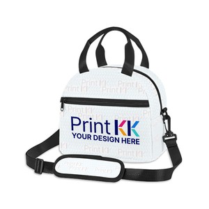 Sac à lunch écologique avec image personnalisée Sac isotherme durable à fermeture éclair pour les aliments Bandoulière en tissu Oxford nylon écologique pour l'extérieur - Product Image 1