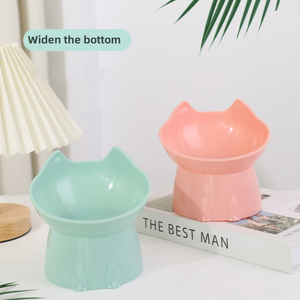 Novo Tigela Para Animais de Estimação de Estilo Nórdico com Proteção Cervical Tigela Inclinada de Plástico Para Cães e Gatos - Product Image 3