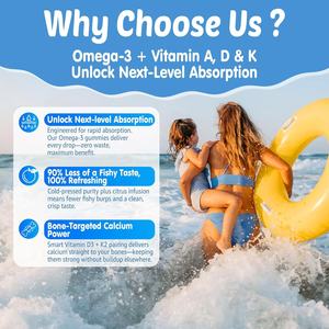 Vitadiscovery Omega 3 (EPA DHA) Gomitas Veganas Aceite de Hígado de Bacalao Vitaminas D3 K2 Suplementos para Niños y Adultos Fibra Dietética Certificada - Product Image 4