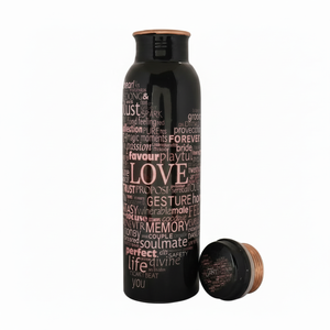 Bouteille d'eau en cuivre émaillé floral fabriquée à la main, parfaite pour transporter de l'eau pure et adopter des pratiques de vie saines - Product Image 1