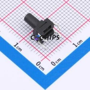 XJ1L0952210 Tactile Switch Through hole Component (THT)-4P,6.2x6.2mm Switch Single Pole Single Throw Round Button 2.6N 6mm - Product Image 2