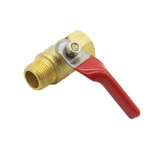 Brass Ball Valve 1/4 In Threaded Manual Water Air Control Red Handle Industry Use - Product Image 3
