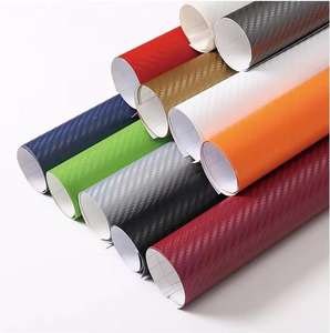 Carlin — emballage en vinyle pour automobile 1.52x20m, en carbone, noir/rouge/gris/bleu, 4D, à la mode, avec dégagement d'air - Product Image 1