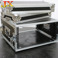 Contrôleur DJ 10U Mount Aluminium Amp Rack Case Empilable Tool Road Flight Cases Avec Roues