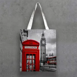 G & D London Design personalizzato 3D stampa digitale torre Eiffel designborsa Tote personalizzata