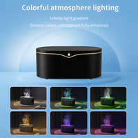 Humidificateur ultrasonique et diffuseur d'aromathérapie à flamme simulée pour la maison, USB, capacité 101-200 ml, fonctionnement silencieux 30 dB – Offre Spéciale