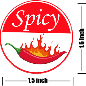 Prix bon marché d'usine autocollants alimentaires épicés fluorescents adhésifs personnalisés autocollants d'étiquettes autocollants d'imprimante OEM autocollants d'impression sensibles à la chaleur - Product Image 2