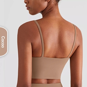Haut de yoga extensible WX1418 effet seconde peau avec rembourrage amovible, soutien-gorge de sport intégré pour femme, hauts de sport, vêtements de sport - Product Image 2