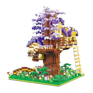 MOYU 3308PCS Plastic City Architecture Building Blocks Sets Micro Mini Blocks Tree House