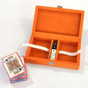 Porta Carte <span class=keywords><strong>da</strong></span> <span class=keywords><strong>Gioco</strong></span> in Pelle a Singolo Mazzo, Set <span class=keywords><strong>da</strong></span> Poker con Mazzo Standard Incluso - Product Image 4