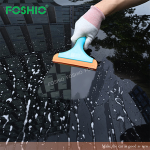 Foshio personalizar LOGO coche ventana tinte herramienta parabrisas recoger agua silicona raspador herramienta - Product Image 4