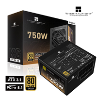Thermalright TR-KG750 PRO 750W Alimentation pour ordinateur PCIe Gen 5.1 Entièrement Modulaire 80 PLUS Or Noir