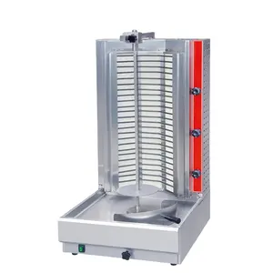 Komersial Adjustable Stainless Steel Listrik Shawarma Broiler Mesin Vertikal Kebab Timur Tengah Rotisserie Peralatan