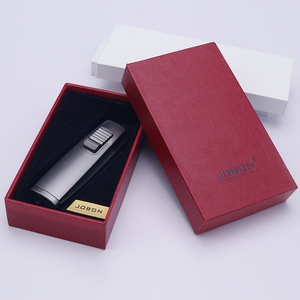 Encendedor de cigarrillos de Metal a prueba de viento Jobon con combustible de butano diseño moderno Función de humo regalo de negocios - Product Image 4