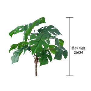 CallaFloral - Planta Artificial de Hoja de Monstera en Miniatura, 12 Cabezas, PVC, Decoración Verde para Bodas, Manualidades, Planta Decorativa de Interior - Product Image 4