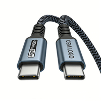 Câble de charge super rapide Type C, USB C vers USB C, chargeur rapide 240W, câble USB tressé PD 3.1, cordon Type-C, 1m 2m, nouvelle arrivée