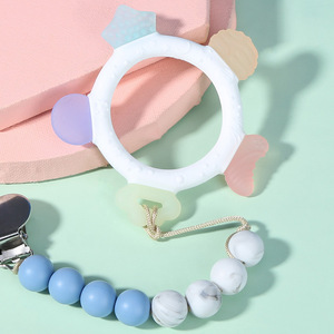 Anneau de dentition en silicone de qualité alimentaire Starry Sky Touch pour bébés de 3 mois et plus, apaisant - Product Image 2