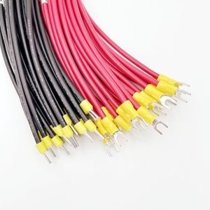 Op maat gemaakte voor-geïsoleerde vorkterminal-aansluitkabel, rood-zwart, elektrische jumperkabel voor bedieningspaneelbedrading - Product Image 5