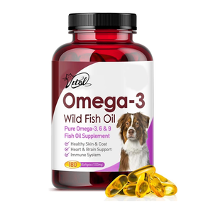 Pure Omega 3 Óleo de Peixe Cápsulas para Cães-Wild-Caught Islândia Proveniente Rápida Absorção Suporte Imunológico Vitaminas Minerais Saúde da pele - Product Image 5