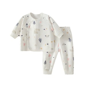 Ensemble de sous-vêtements pour <span class=keywords><strong>nouveau</strong></span>-<span class=keywords><strong>né</strong></span> en pur coton doux et chaud pour l'automne, sans coutures, deux pièces, hauts à manches longues et pantalons pour bébé - Product Image 5