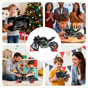 MILI Moto Kawasaki Ninja <span class=keywords><strong>H2R</strong></span> miniature à l'échelle 1:9 en métal haute technologie, jouet amusant avec clé, fonction de pulvérisation électrique, nouveauté - Product Image 5