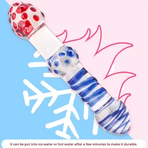 Bunte Glas dildos Kristall G-Punkt Anal Perlen Sexspielzeug für weibliche Masturbation Stick Design Sex Tools - Product Image 4