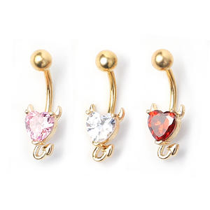 Gaby-anillo de acero inoxidable para el ombligo, piercing brillante para el vientre, joyería - Product Image 2