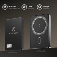 Batería Externa Portátil Inalámbrica Ultra Delgada de 5000mAh/10000mAh con Carga Rápida de 22.5W, Power Bank Magnético de Fábrica