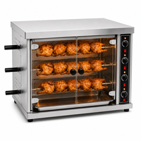 Rôtissoire à poulet à trois broches robuste pour shawarma et kebab, destinée aux fournisseurs d'équipements de cuisine pour la restauration de cuisine orientale