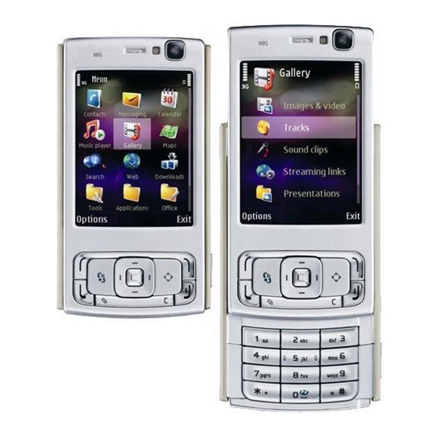 Original N95 GSM 3G GPS WIFI Slider Unlock Candybar Phone