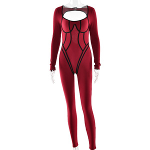 Body deportivo de alta elasticidad con cuello redondo y espalda descubierta para mujer, mono ajustado FDC1919 - Product Image 5