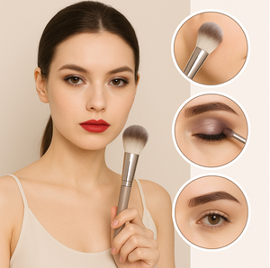 Chất lượng thấp-tự-thuộc sở hữu thương hiệu trang điểm bàn chải thiết lập tùy chỉnh chuyên nghiệp tổng hợp nylon tóc bàn chải phẳng cho Bút kẻ mắt - Product Image 6