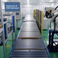 Système de convoyeur à chaîne à lattes pour l'assemblage de machines à laver