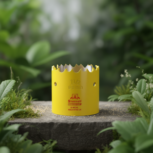 Sierra de Cilindro Bimetálica HSS de 16 mm de Diámetro, 41 mm de Profundidad de Corte, 6 Dientes por Pulgada, Lacada en Amarillo, con Punta de Carburo y Orificios Integrados - Product Image 4