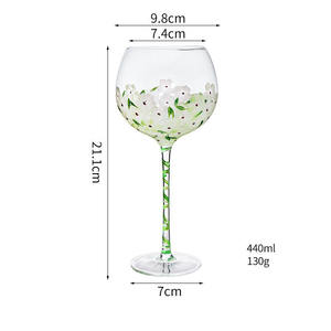 <span class=keywords><strong>Verre</strong></span> <span class=keywords><strong>à</strong></span> <span class=keywords><strong>vin</strong></span> rouge en cristal <span class=keywords><strong>à</strong></span> tige colorée peint <span class=keywords><strong>à</strong></span> la main <span class=keywords><strong>vintage</strong></span> - Product Image 5