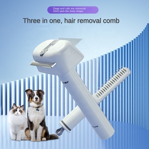 3 in1ペット脱毛コームアンチノミショートドッグコームステンレス鋼ペット脱毛ブラシペットグルーミングツール猫製品 - Product Image 3