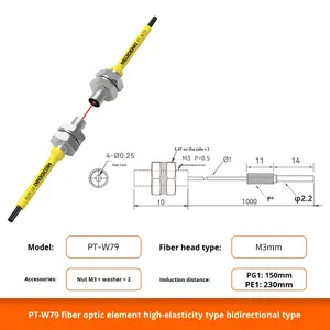 AKUSENSE-Sonda de sensor de fibra óptica de alta elasticidad, reflexión difusa, haz pasante, respuesta de 0,1 ms, 5V, NPN/PNP - Product Image 6