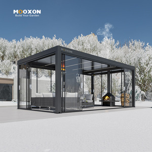 Pergola Moderna Mooxon di Grande Successo con Tenda a Lamelle Elettriche, Pergole Motorizzate <span class=keywords><strong>in</strong></span> <span class=keywords><strong>Alluminio</strong></span> per Esterni con Luci a Led - Product Image 3