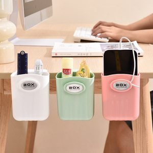 Box Wall Mount Storage Organizer Rectangle Pen Holder Desk Office Stationery Container Self Adhesive No Drill Required - Product Image 3