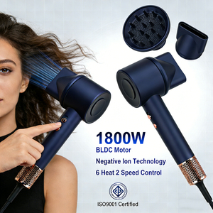 ไดร์เป่าผมบิวตี้ 1600W ความเร็วสูง BLDC พร้อมดิฟฟิวเซอร์และประจุลบสำหรับจัดแต่งทรงผมหยิก ใช้ในครัวเรือน ตัวเลือกโลโก้แบบกำหนดเอง - Product Image 1