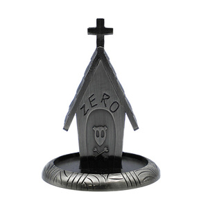 Figurine d'église vintage métallique personnalisée en alliage de zinc nickelé noir, décoration d'Halloween, thème religieux, ornement moulé en 3D - Product Image 2