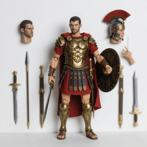 Fournisseur OEM : Figurine de guerrier romain grec, accessoires, conception de pose personnalisée, modèle injecté, figurine d'action en plastique ABS - Product Image 2