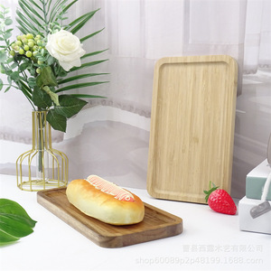 Wooden <b>tea</b> <b>tray</b>, square <b>tea</b> <b>tray</b>, fruit salad bowl, dessert <b>tray</b>, Chinese hotel tableware, order plate - Product Image 2