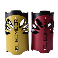 Cache-vent moderne pour chicha en fer, durable, noir et argenté, protection pour charbon, accessoires de fumée pour chicha, modèle droit